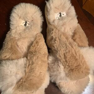 Corkys Plush Faux Fur Slide - Light Blush